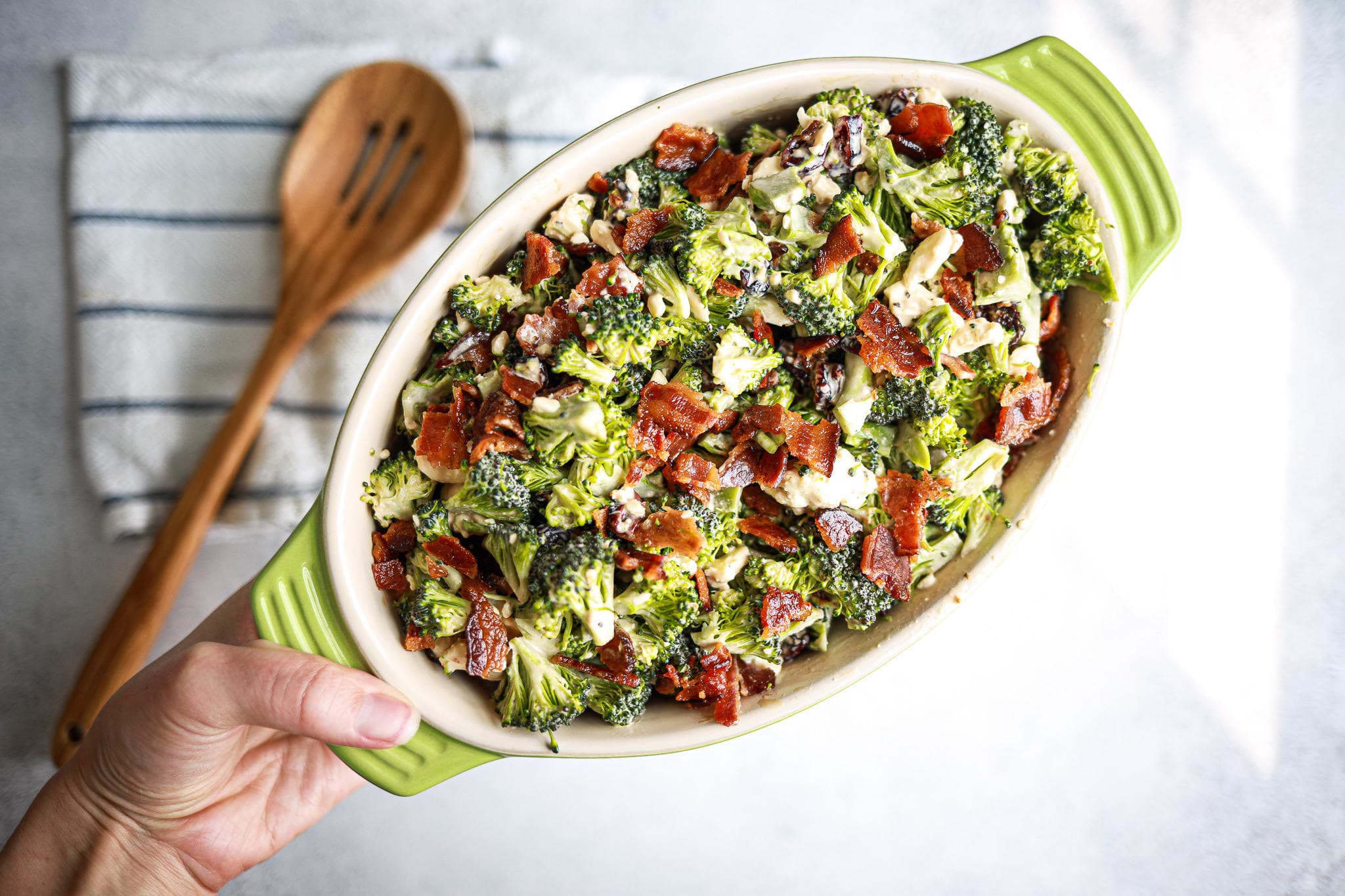 Broccoli & Bacon Salad with Honey-Balsamic Dressing